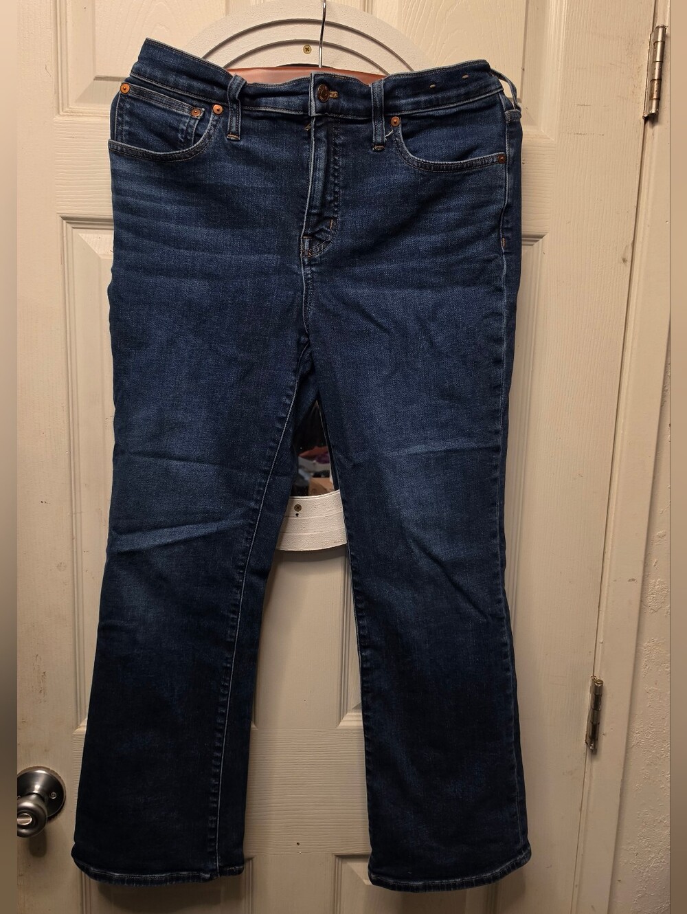 Madewell Mid-Rise Kick Out Jeans - Dark Blue